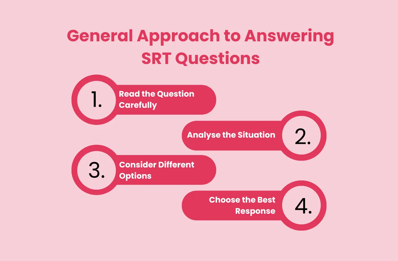 general approach answering SRT questions