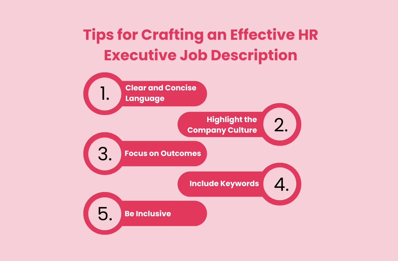 tips crafting effective HR executive job description