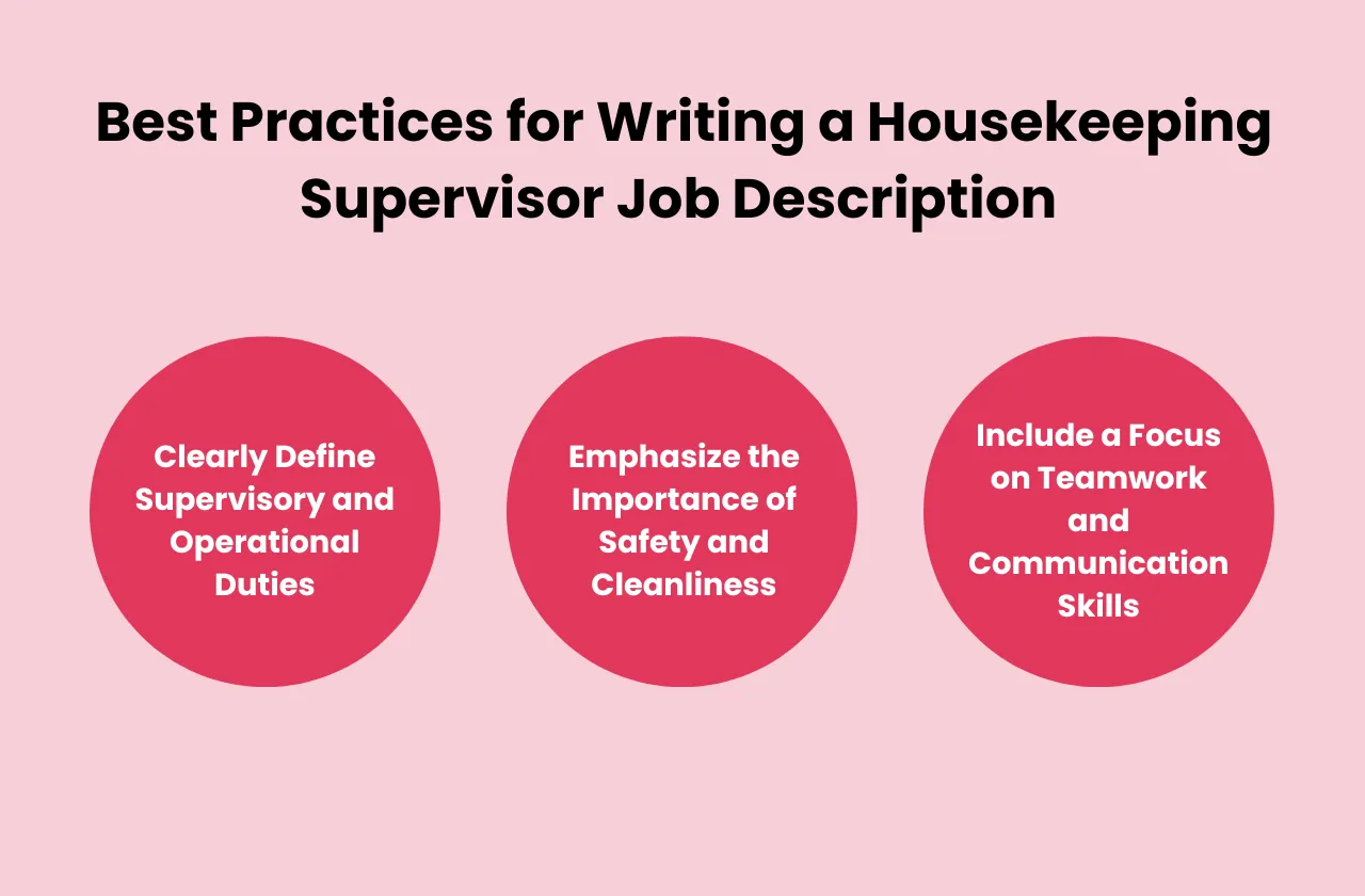 Best Practices Writing Housekeeping Supervisor Job Description