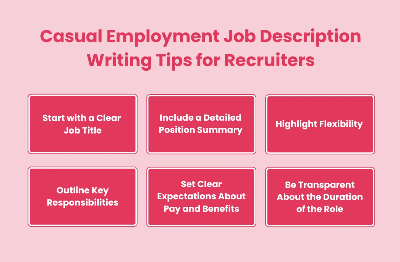 Casual Employment Job Description Writing Tips Recruiters