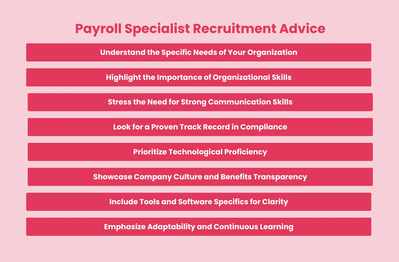 Payroll Specialist Recruitment Advice