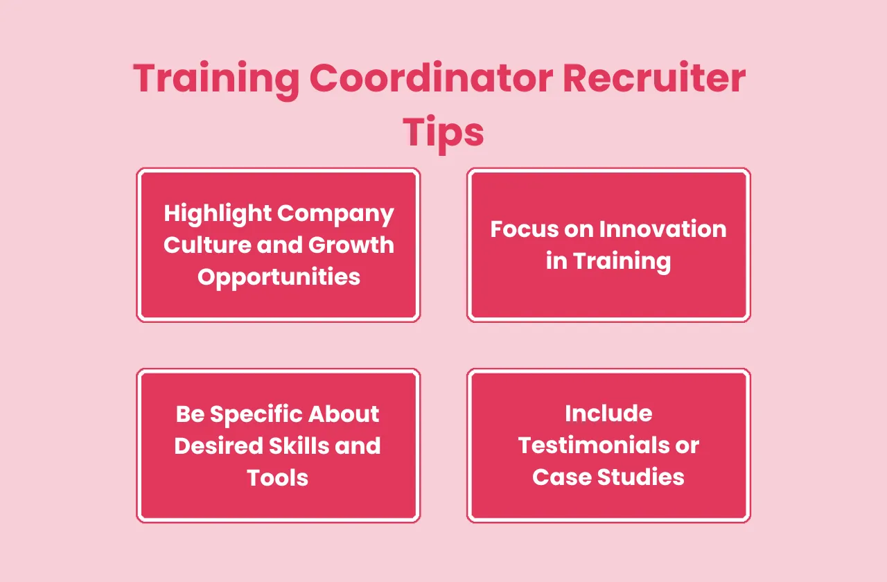 Training Coordinator Recruiter Tips