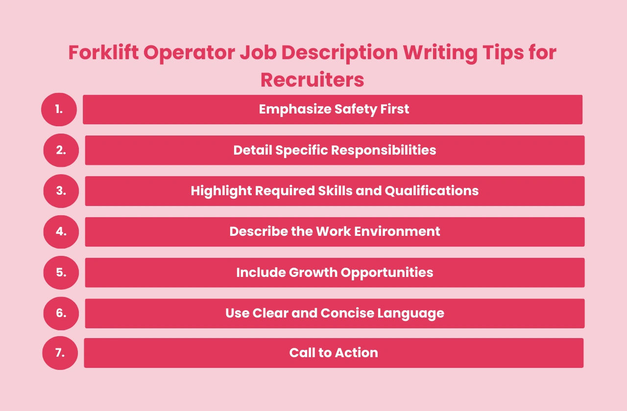 Forklift Operator Job Description Writing Tips Recruiters